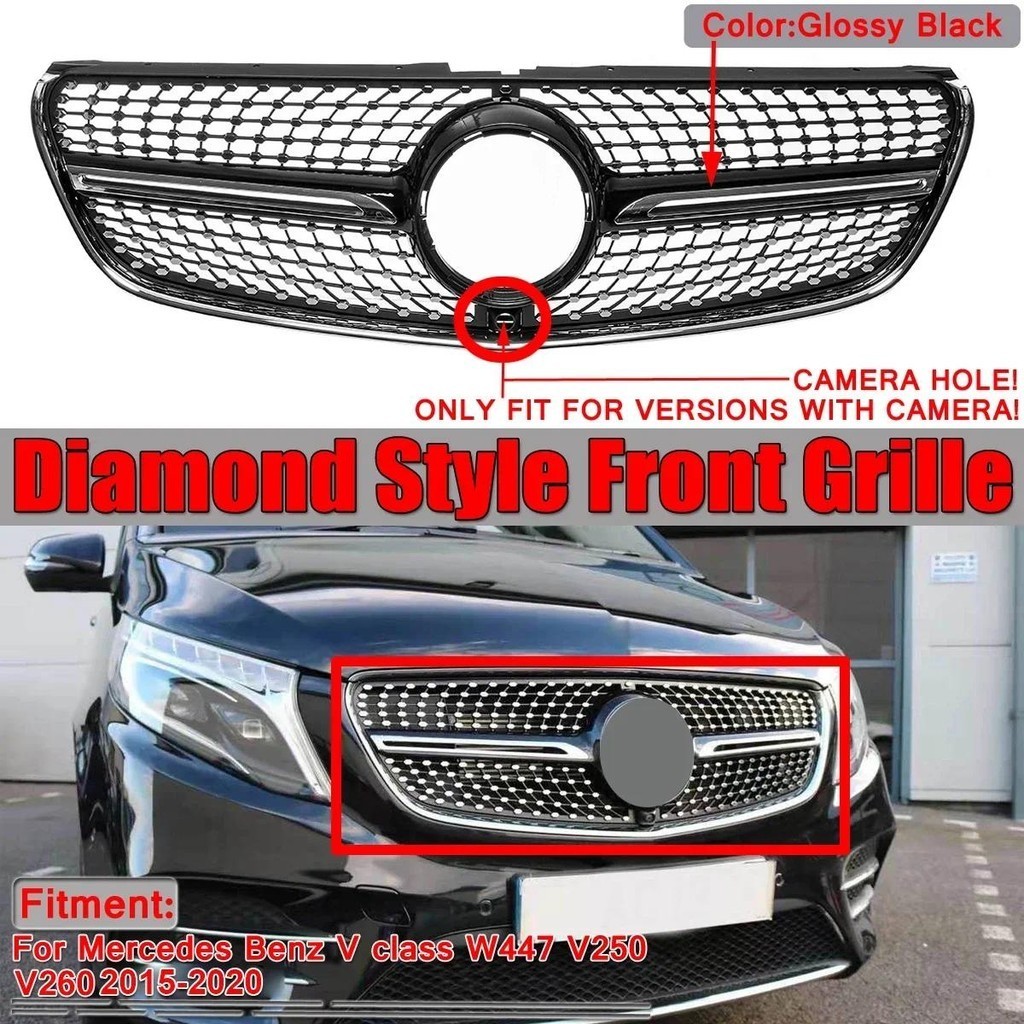 Diamond Grill W447 Car Front Grill With Camera For Mercedes For Benz V