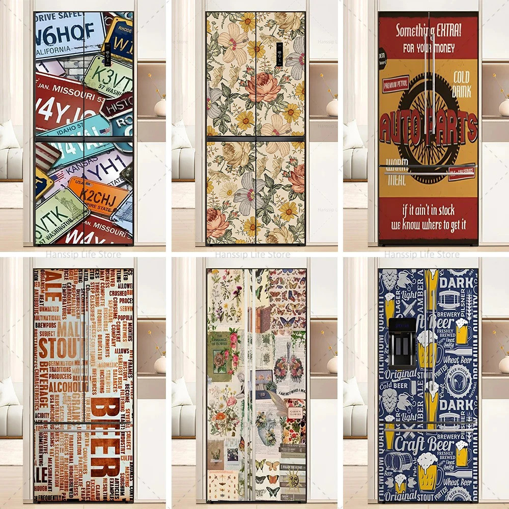 Custom Fridge sticker wallpaper Retro Graffiti Poster Stickers Fridge ...