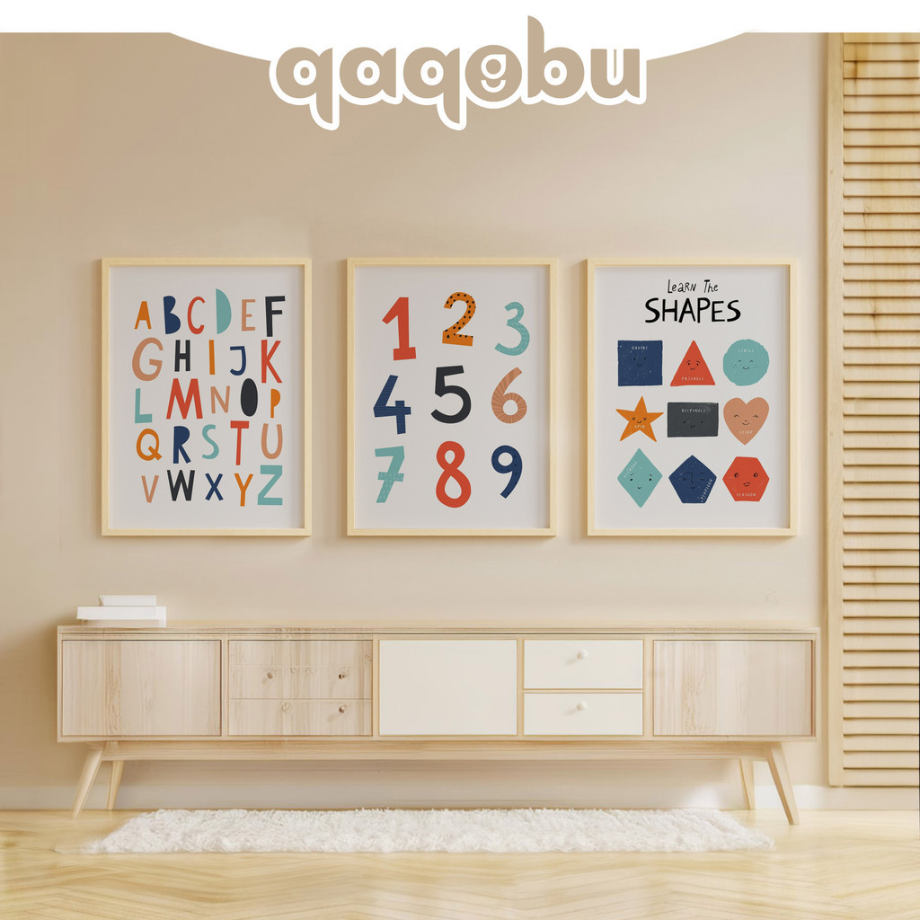 KAYU Package Of 3pcs Poster Wooden Frame A3 Alphabet Poster ...