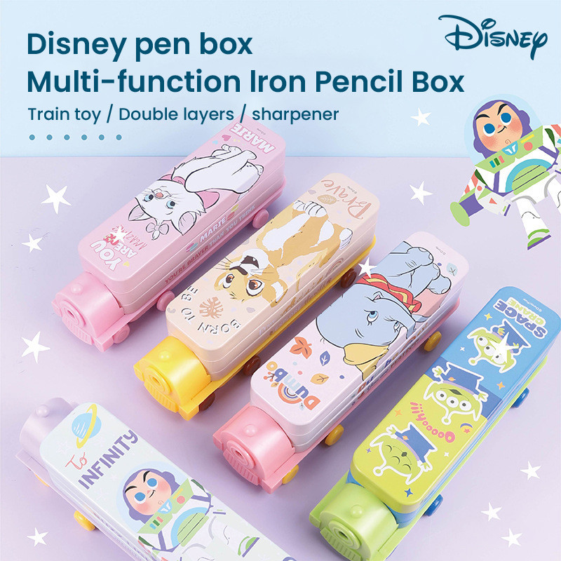 Disney Multi-function Lron Train Head Pencil Sharpener Metal Pencil Box ...