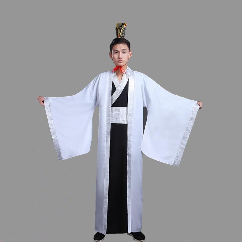 古装男汉服古代王爷诸侯交领深衣演出服装戏服Ancient Style Chinese Hanfu Set Men's Adult ...