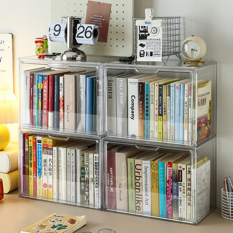Transparent Transparent Book Storage Box a4 File Storage Box Account ...