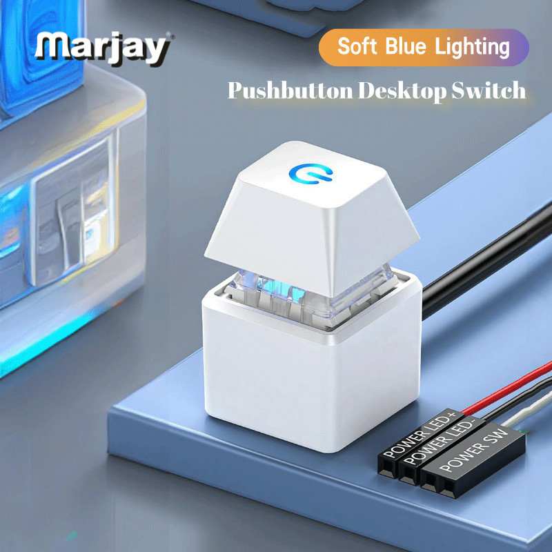 Marjay Desktop Computer switсh power on/off reset hard disk push round ...