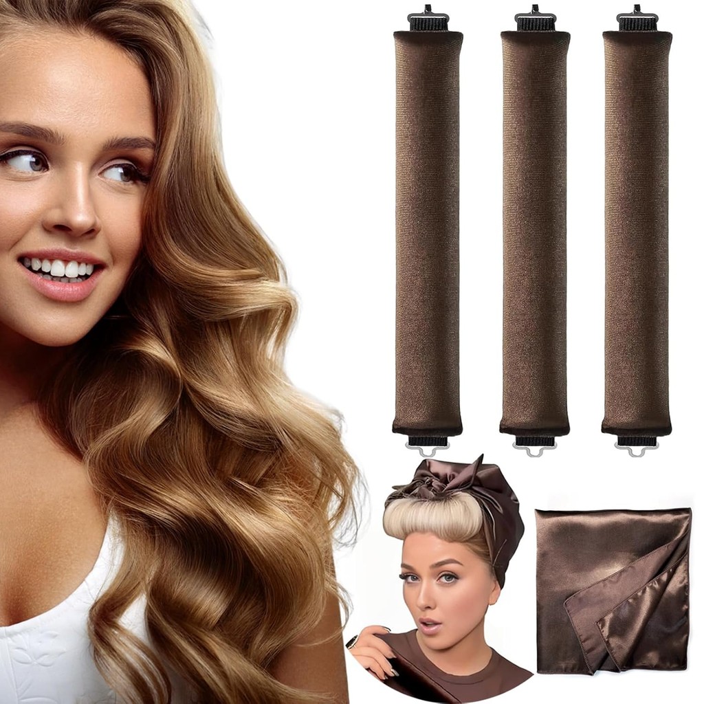 Heatless Hair Curler Curling Rod Headband Lazy Overnight Hair Curlers ...