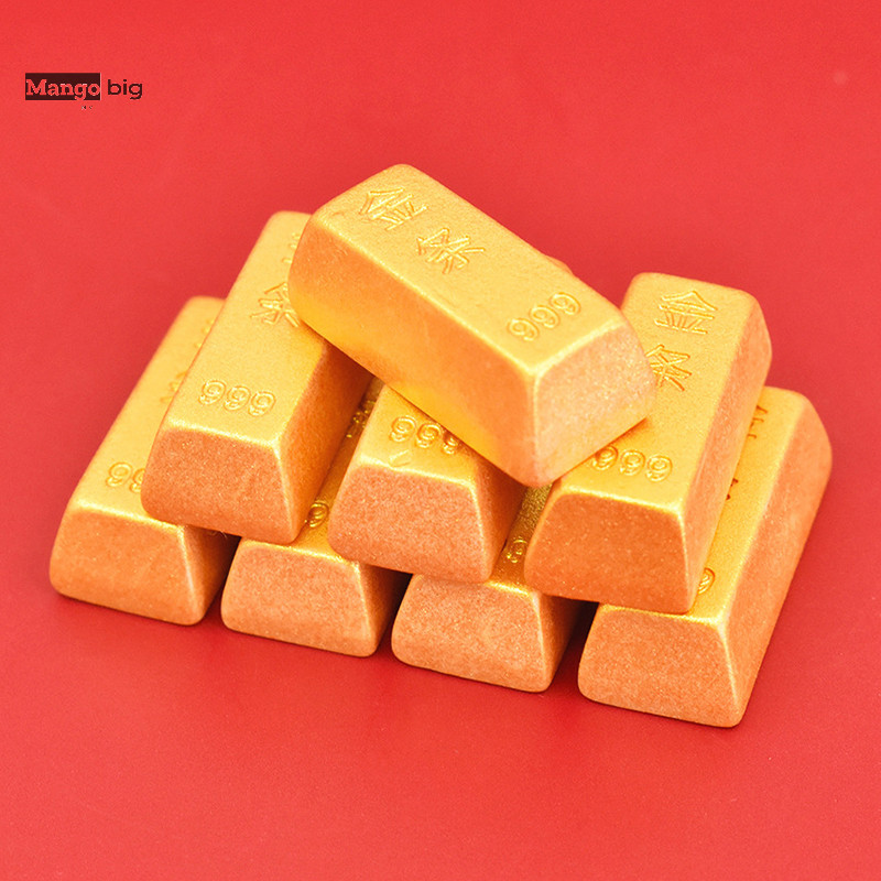 Mangobig Cute Simulated Mini Gold Bar Lucky Pig Figurine Ornament Micro