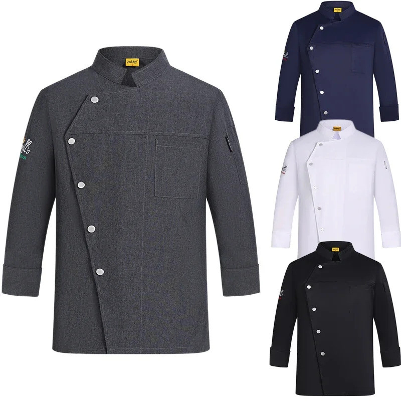 Chef Uniform Men Women Kitchen Cook Jacket Restaurant Bakery Waiter ...