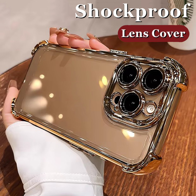 Luxury Armor Shockproof Plating Phone Case For iPhone 16 15 14 13 12 11 ...