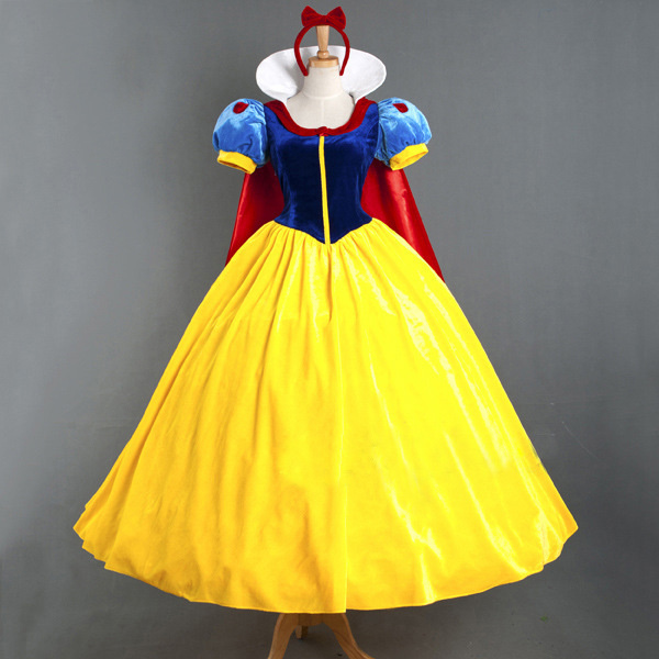 S-4xl Plus Size Halloween cosplay Costume Adult Snow White Dress