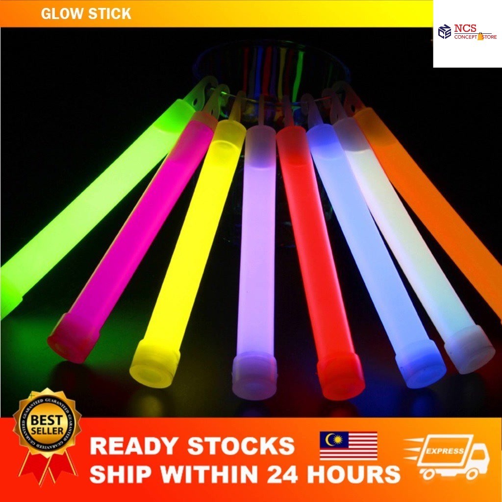 GLOW STICK Fluorescent Neon Party Glow Light Stick Camping Supplies
