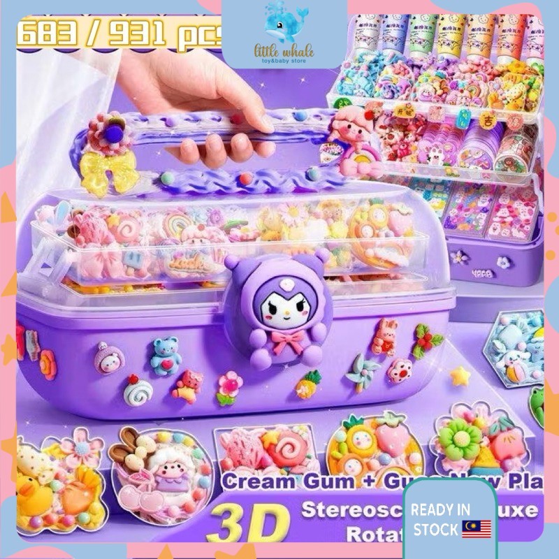 🐳683/931PCS Full Set Guca Material Package Sticker Kids Keychain DIY ...