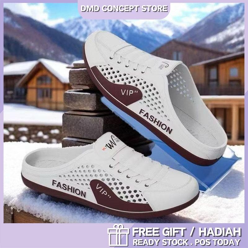 8812-2 Men Summer New Style Breathable Mesh Slip-On Lazy Heelless Half ...