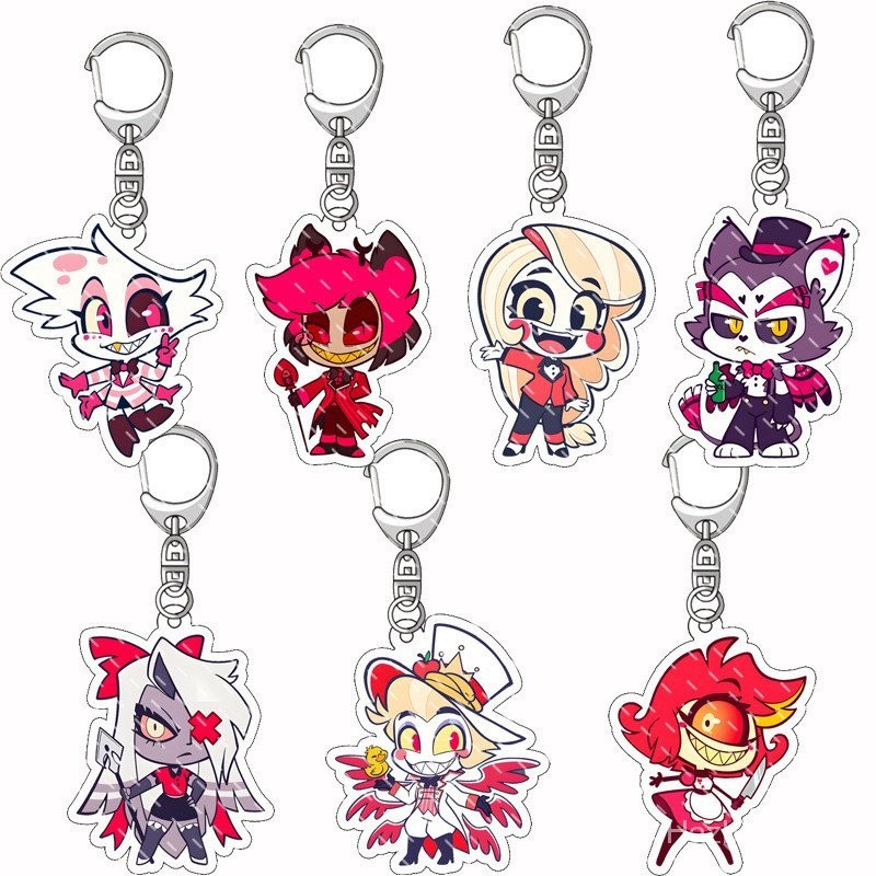 2024 Hazbin Hotel Alastor Anime Surrounding Acrylic KEYCHAIN Charlie ...