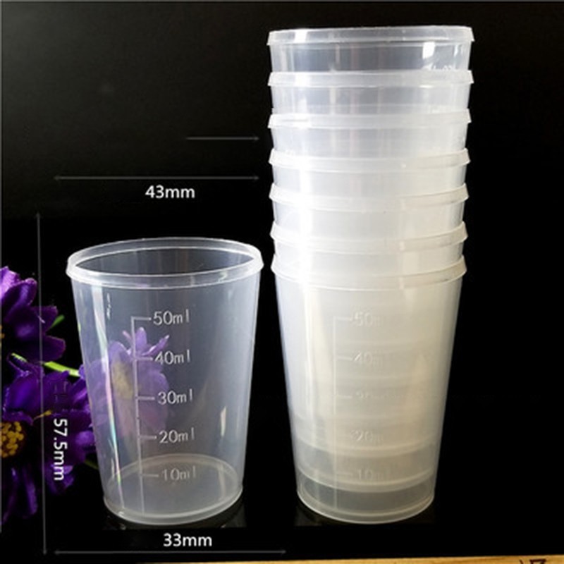 [ARBES-MY]Measuring cups Holder Plastic 50ml Graduated Water Laboratory ...