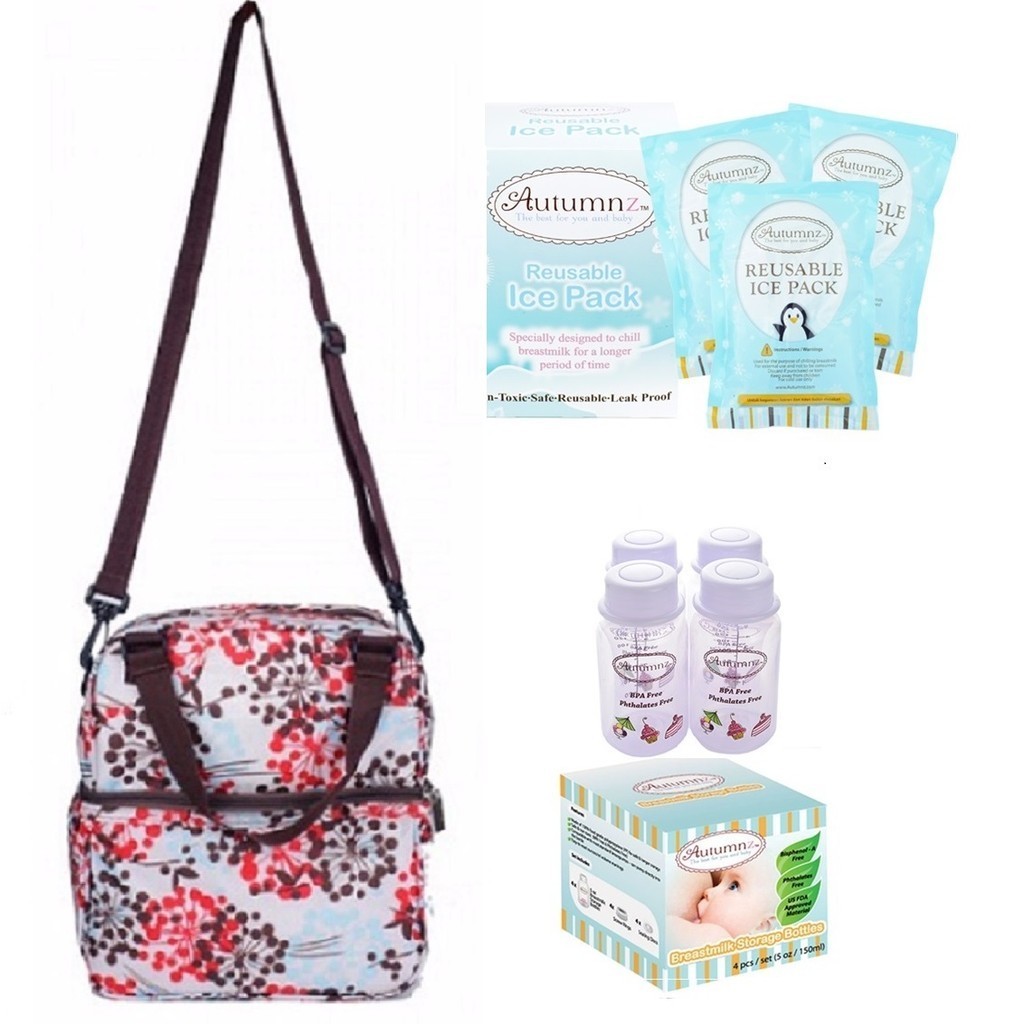 Autumnz Posh Cooler Bag Package (Henna Pink Brown) VALUE PACKAGE - Technical View