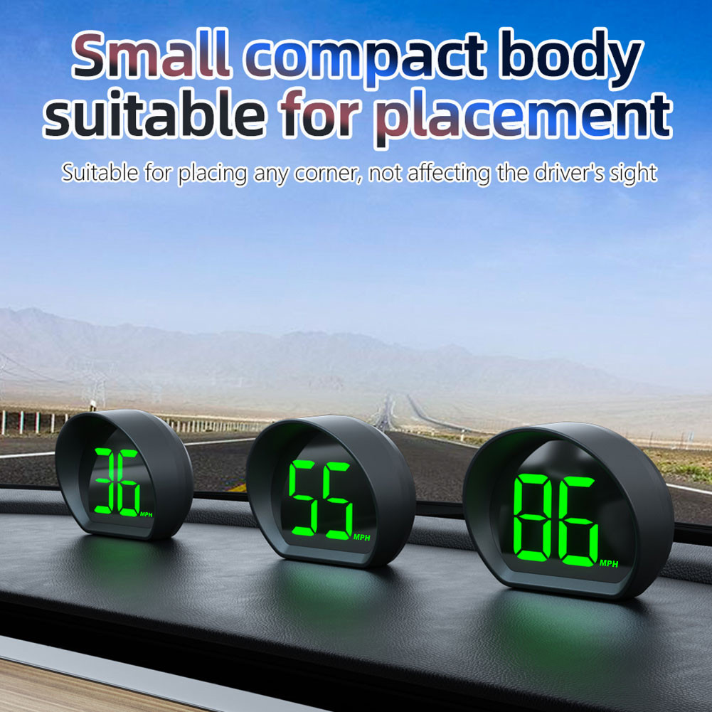 3 Inch Car HUD Big Fonts Digital Speed Meter HighDefinition KMH/MPH