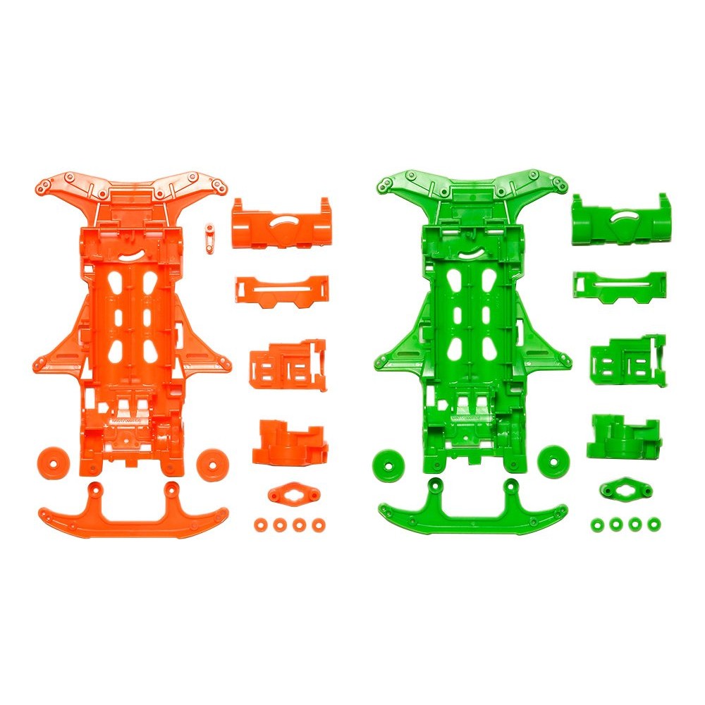 Tamiya Mini 4WD Special Product VS Fluorescent Color Chassis Set Orange ...