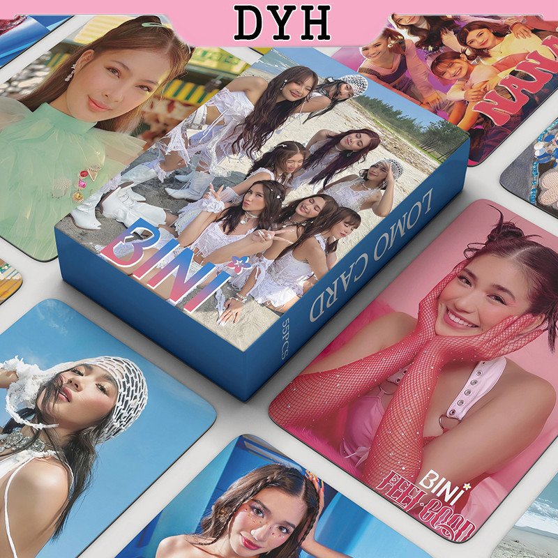 DYH 55pcs/box BINI LOMO Card Photocards blue Album STACEY SHEENA GWEN ...