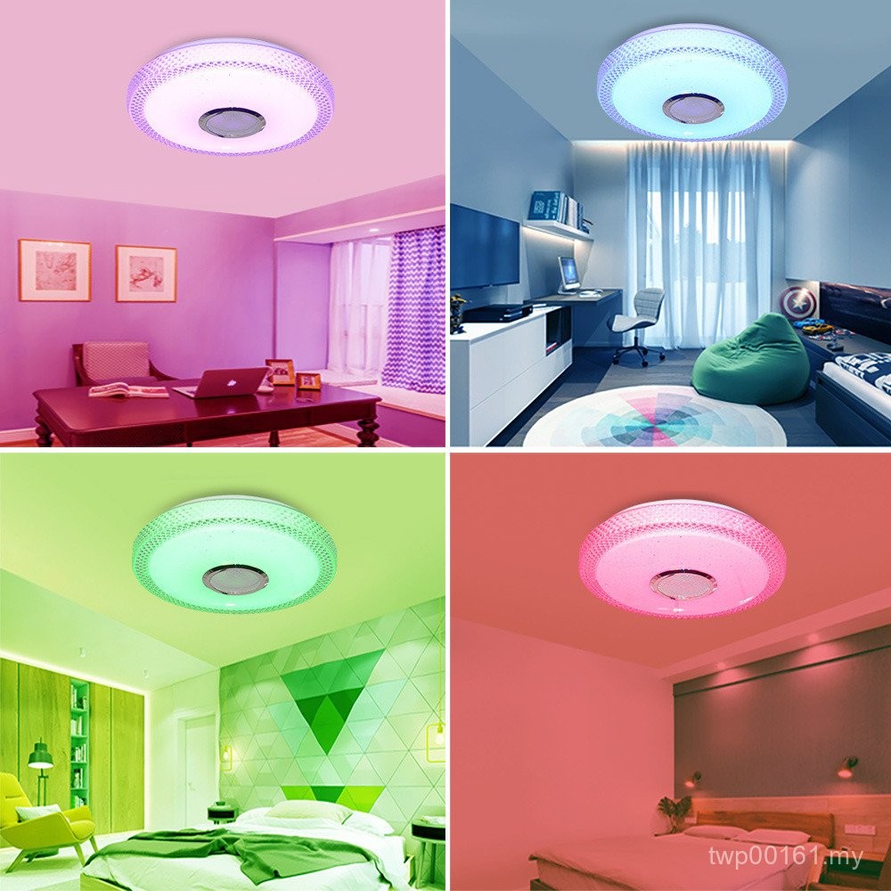 Lampu siling muzik LED pintar dengan Bluetooth RGB muzik titik bintang ...
