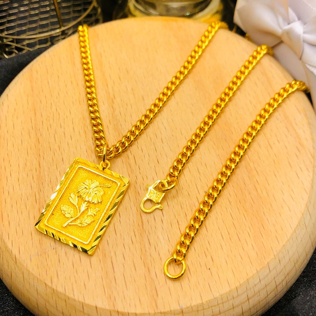 KT Ems Bangkok | Rantai Leher Gajah 4m Set Loket for Female | Shopee ...