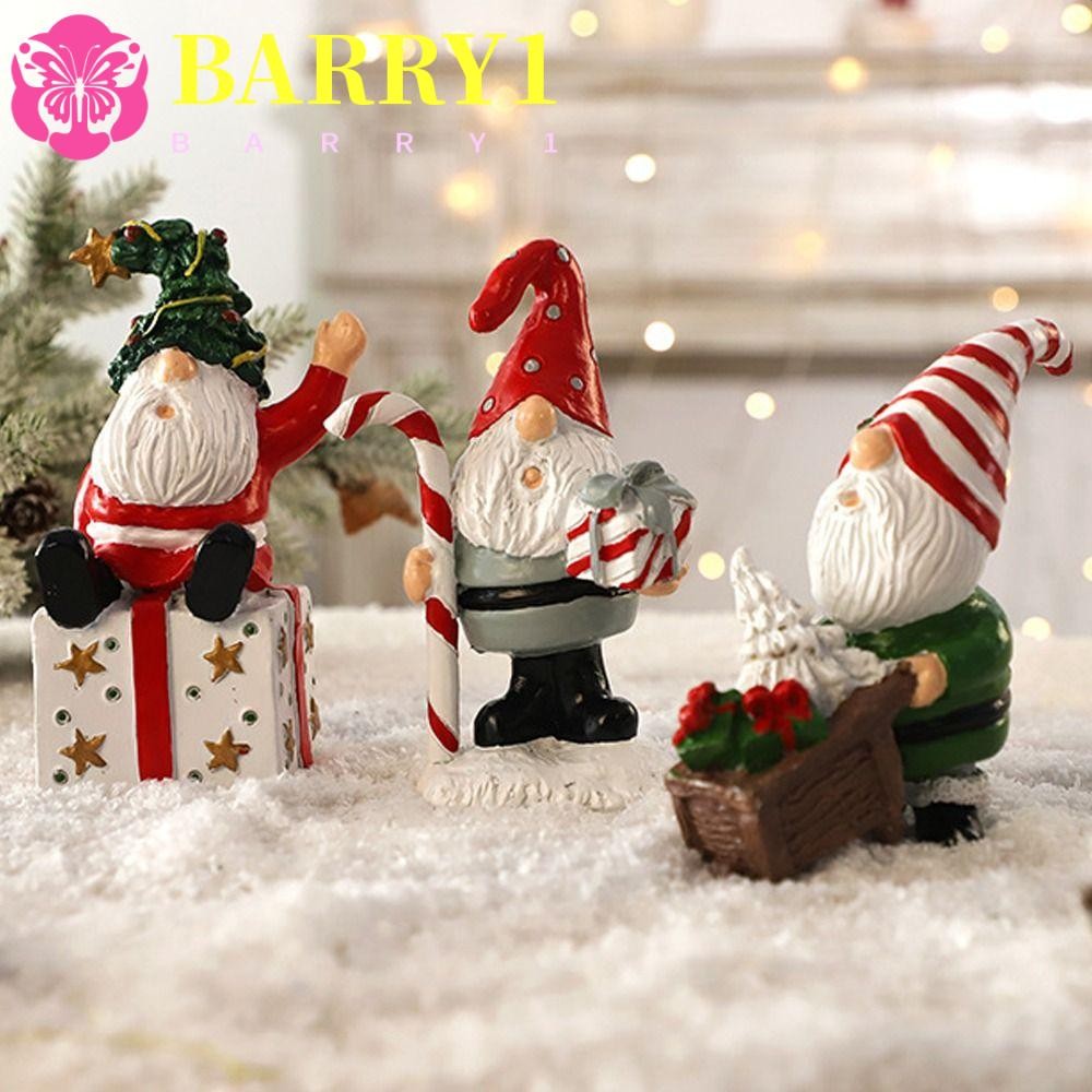 3-Piece Resin Santa Claus Miniature Figurines - Small Christmas Ornaments For Tree, Table, Or Decor - View #13