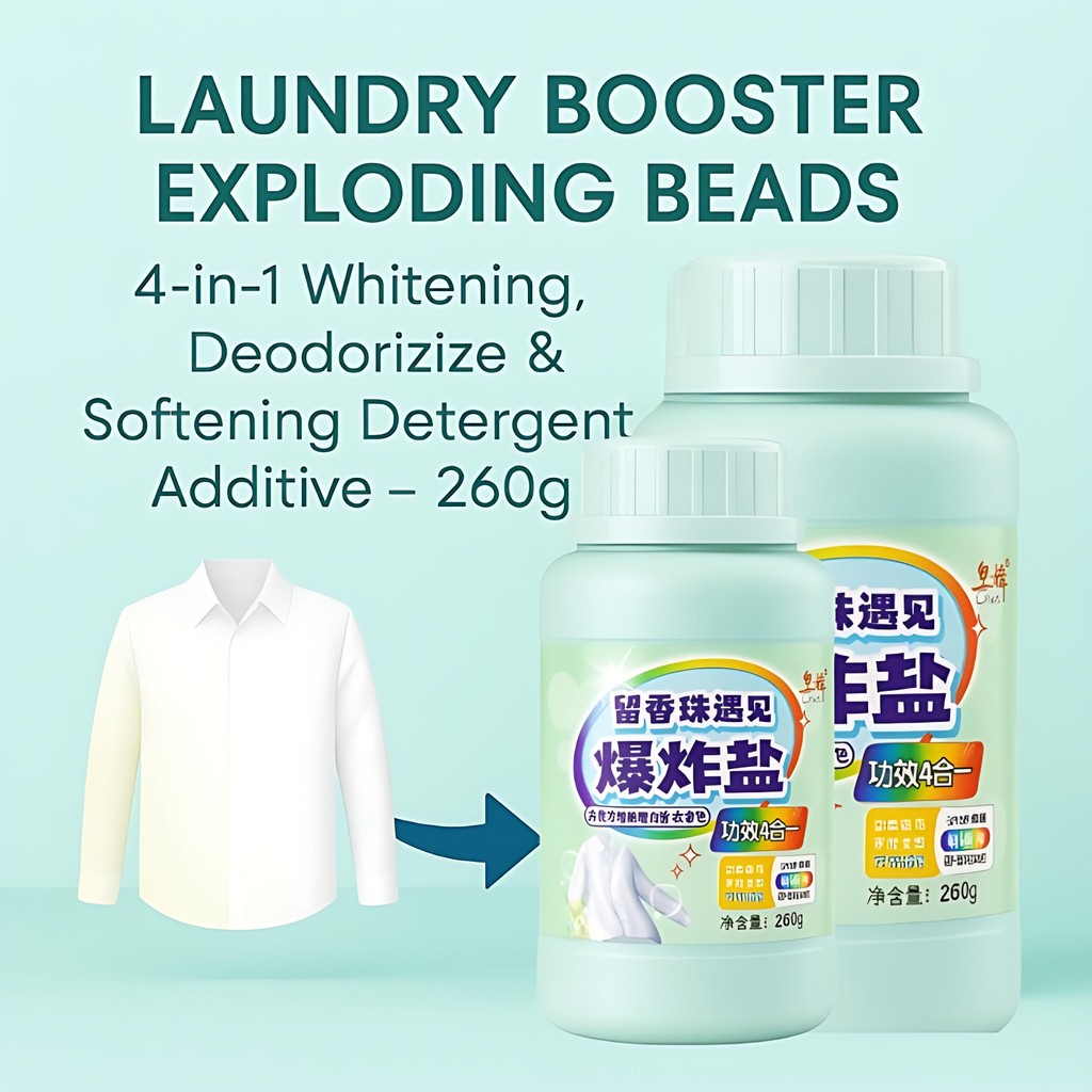 260g 4-in-1 Whitening Deodorizing Softening Detergent Additive Laundry ...