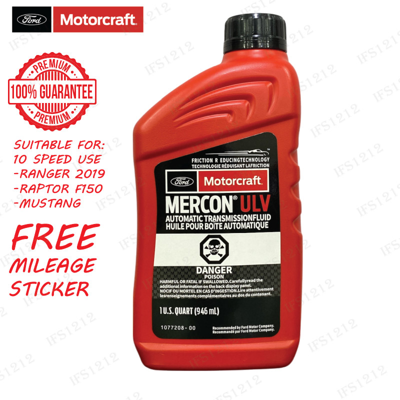 🇲🇾ORI NEW🔥 MOTORCRAFT MERCON ULV ATF 1L RANGER 2019 RAPTOR F150 MUSTANG ...