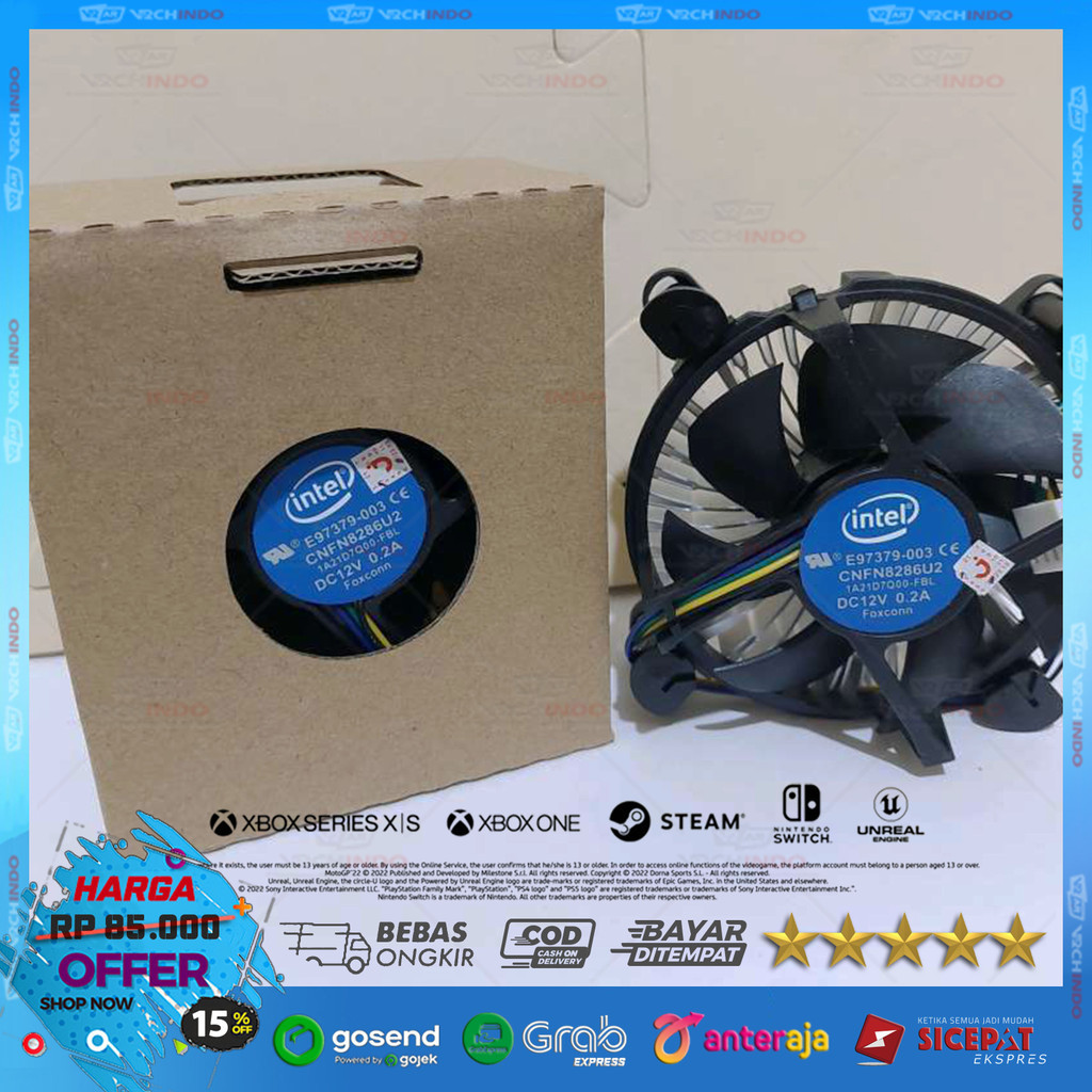 Original INTEL Processor Heatsink Fan - CPU Cooler Socket LGA 775 ...