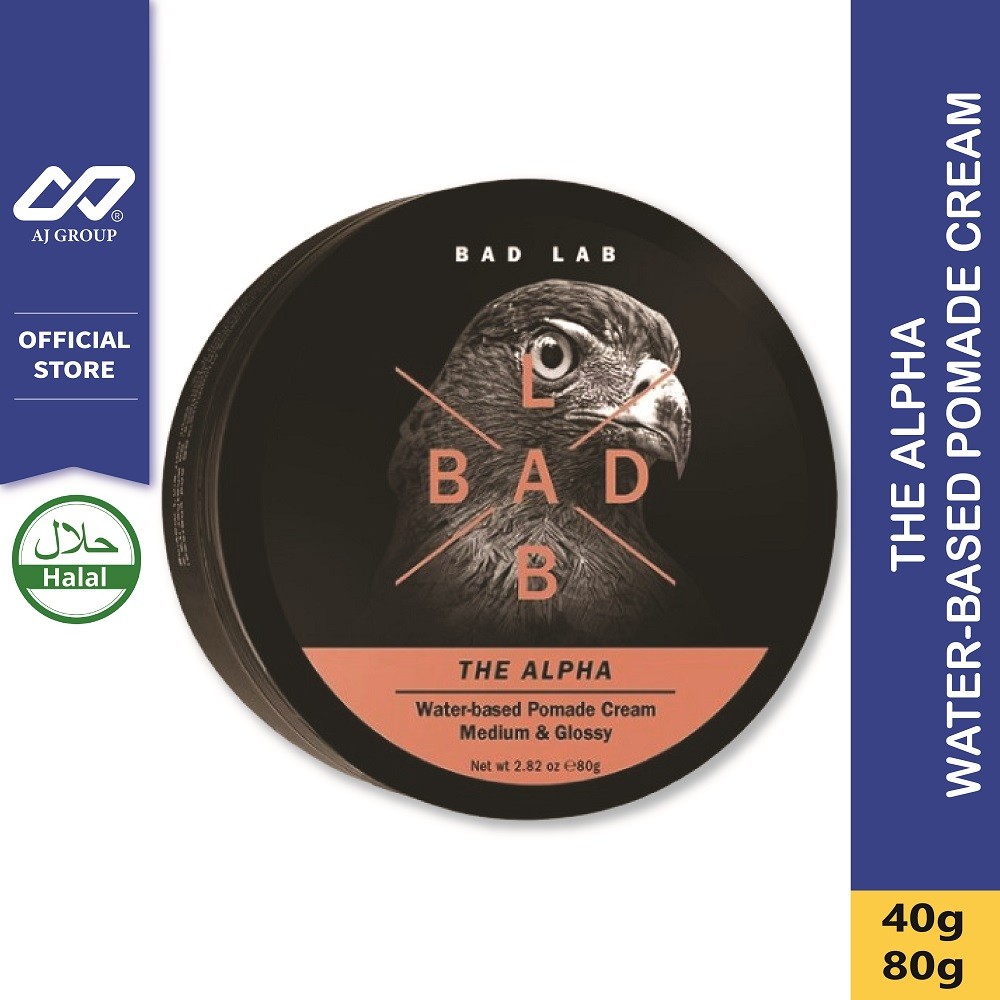 Bad Lab The Alpha Water-based Pomade Cream Medium & Glossy (40g/80g ...