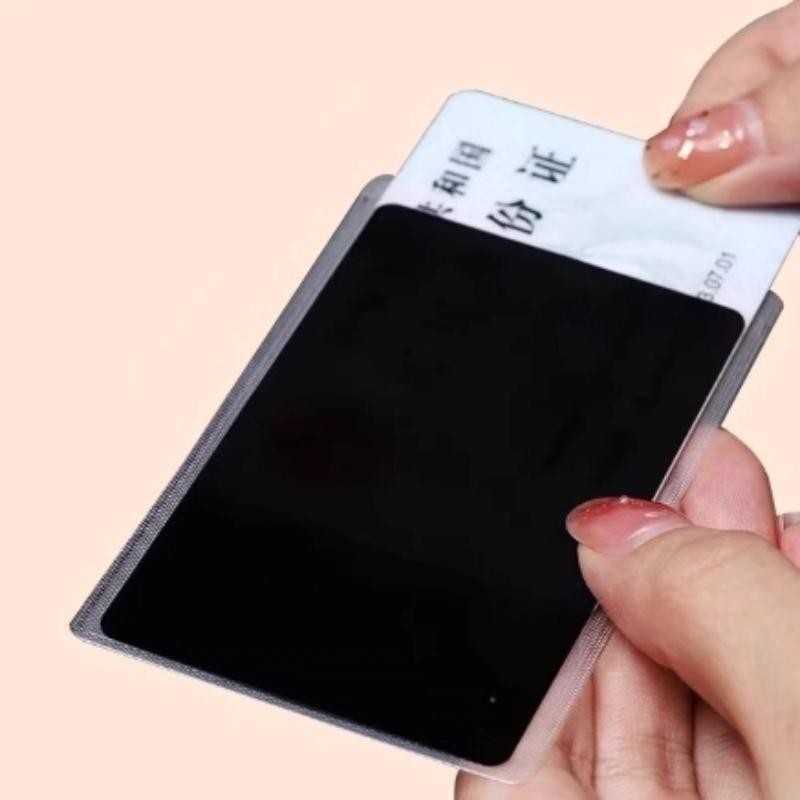 【Star】 Anti-peep Card Holder Double-sided ID Card Protective Cover Anti ...
