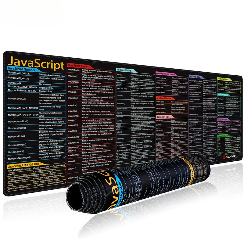 Mouse Pad Large JavaScript Shortcuts Cheat Sheet Desk Mat Non-Slip ...