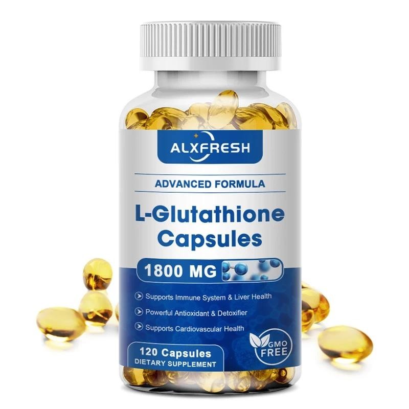 l glutathione 1800mg Alxfresh L-Glutathione 1800mg for Antioxidant, Kidney, Liver, Skin Health  Support, Cleanse Detox, Nutrition Supplement