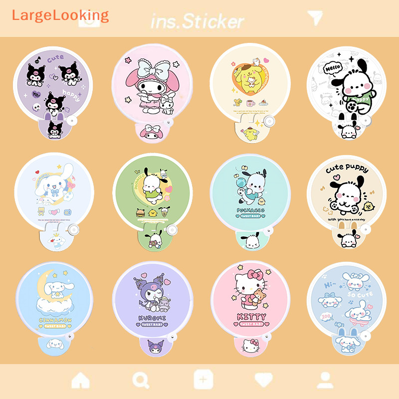 largelooking-summer-sanrios-folding-group-fan-kawaii-kuromi-hello