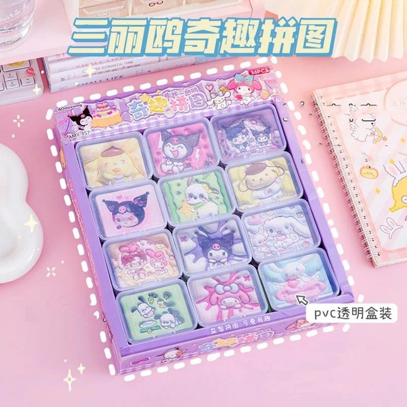 5Pcs/Box Sanrio Hello Kitty DIY Toys Jigsaw Puzzle Toys Cute Cartoon ...