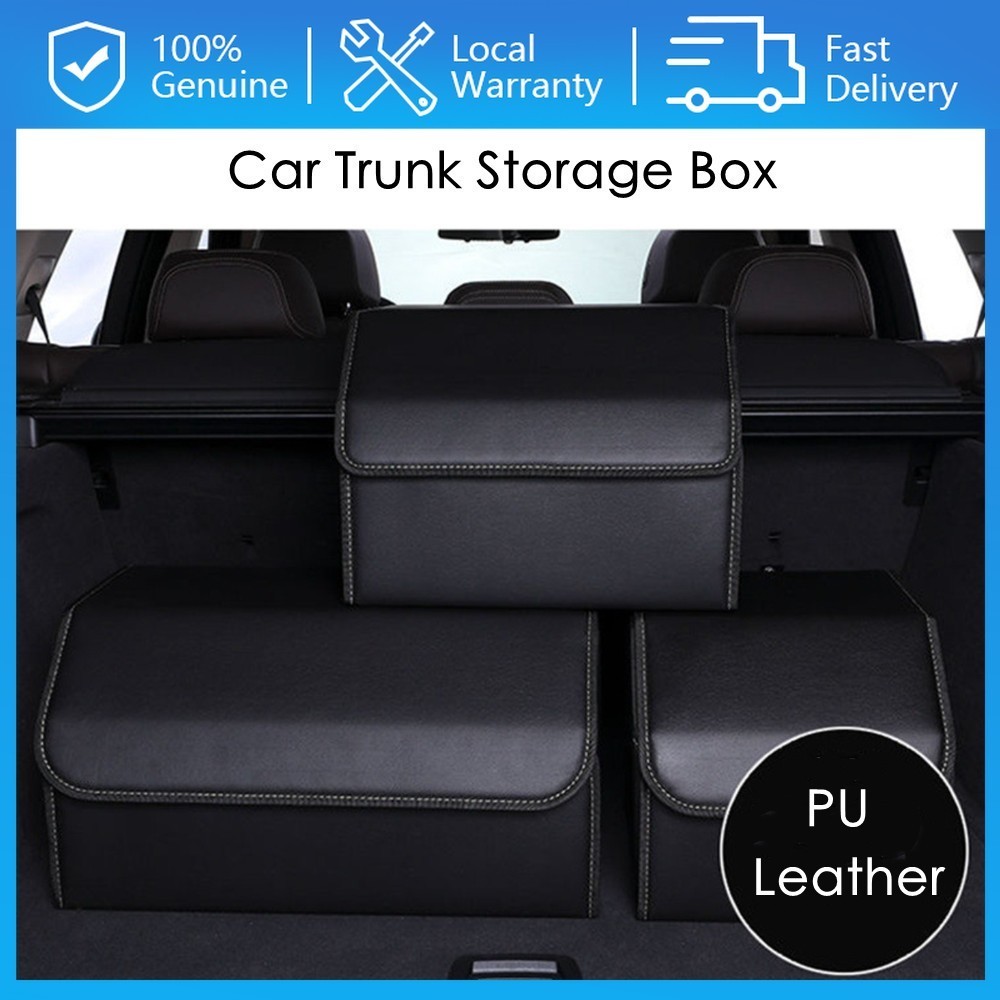 Car Trunk Organizer Waterproof Vehicle Storage Box With Lid Car Boot ...