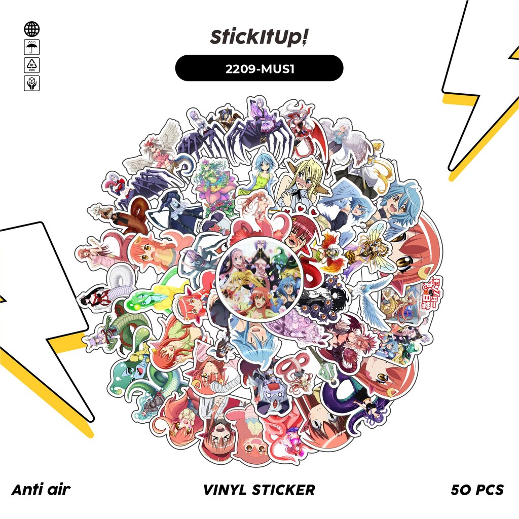 50 Pcs Sticker Pack ANIME SERIES MONSTER MUSUME CHARACTER MIX 01 Cute ...