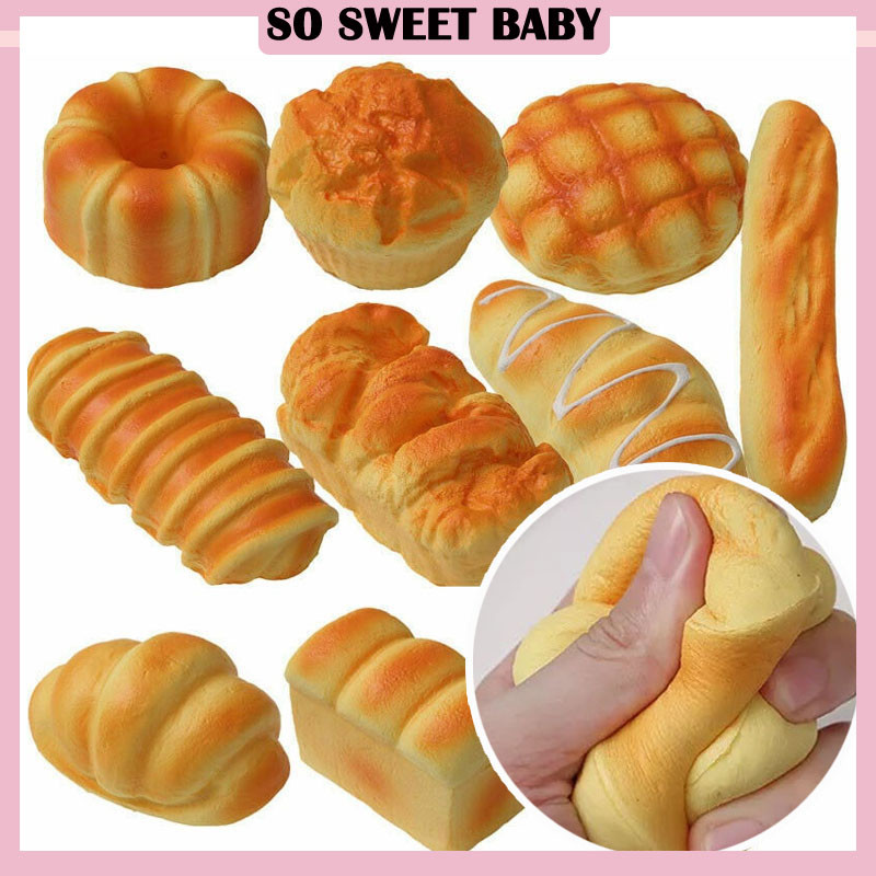 Bread Toys for Kids Food Squishy Toys Simulation Bread Play House Toys ...