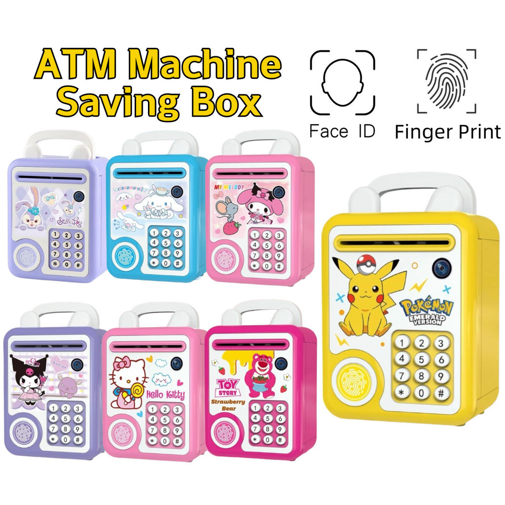 Ready Stock !!! ATM Machine with Fingerprint Money Bank Tabung Simpanan