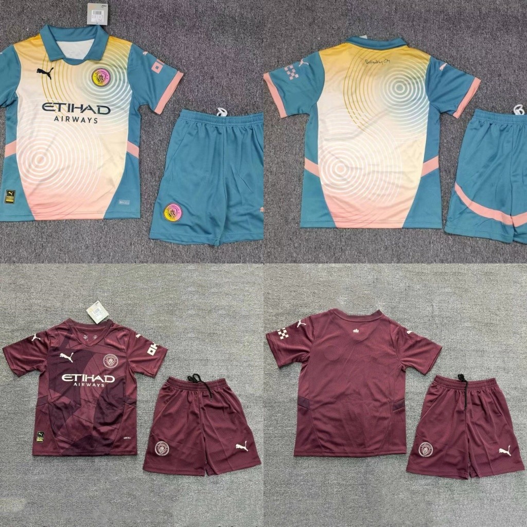 Manchester City Jersey 24/25 Fourth Jersey Children's Football Shirt ...