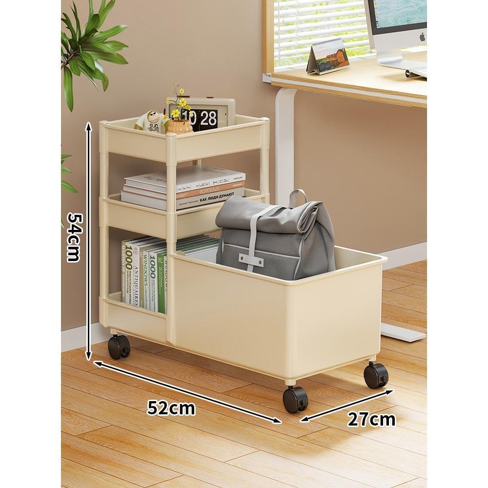 Student Desk Bookstand Rack with Wheels Removable Bookshelf Classroom ...