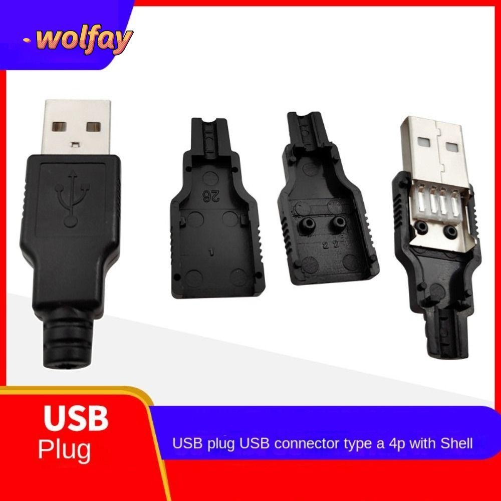 YOLANDA Type A USB Plug, Black With Male USB Socket, USB Connector Type ...