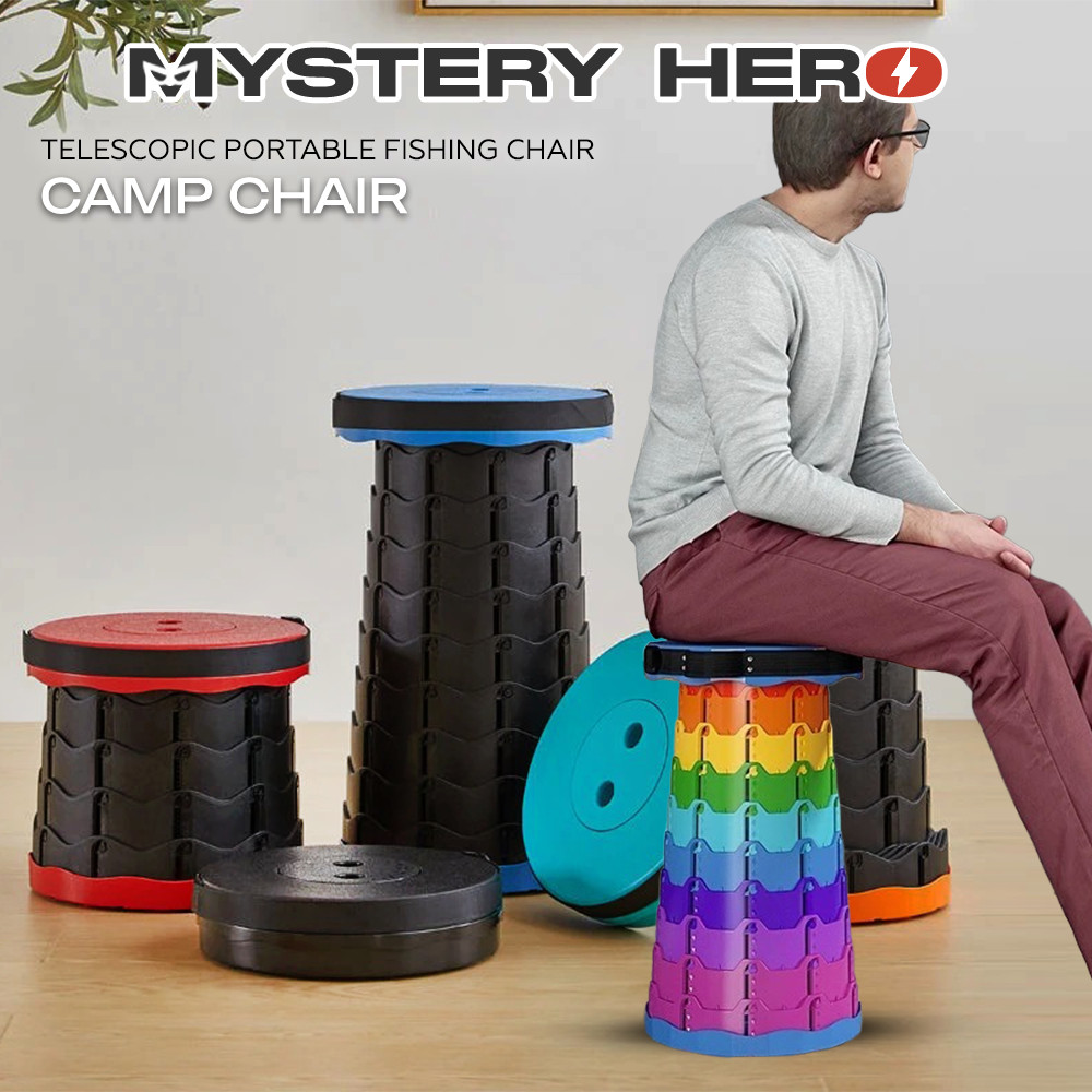 MysteryHero Telescopic Foldable Camp Chair Travel Fishing Stool ...
