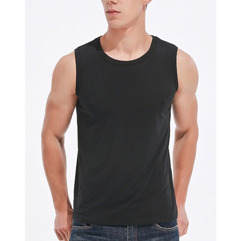 JCP MR Men Adult Plain Cotton Singlet / Tank Top / Sleeveless Cool Airy