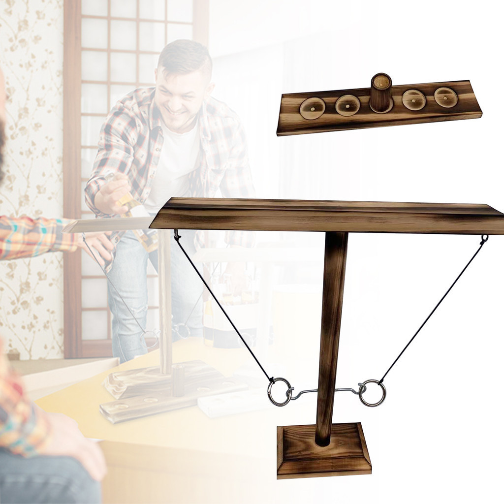 Ring Toss Game For Adults Hook And Ring Game Handmade Wooden Toss Game ...
