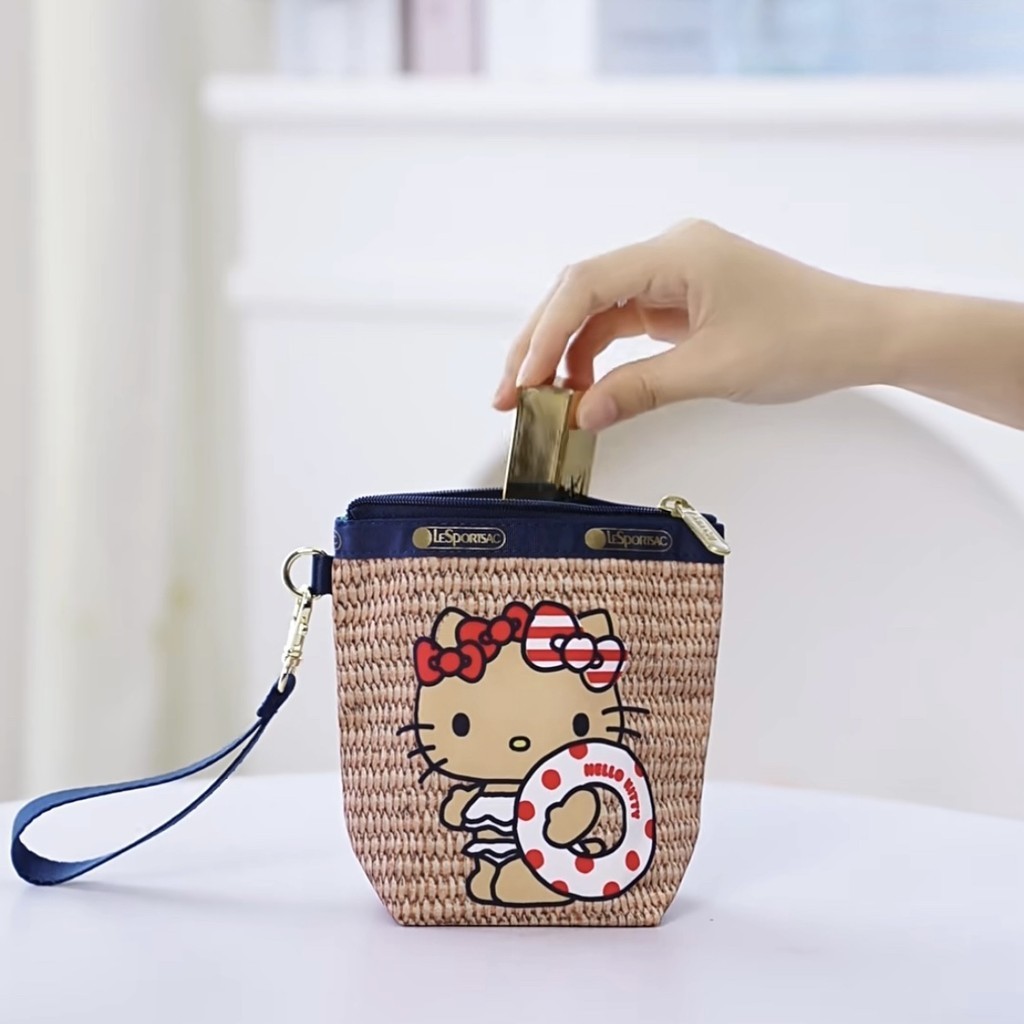 Hello Kitty Hand Rope Wrist Storage Bag Tidyup Small Bag Lipstick