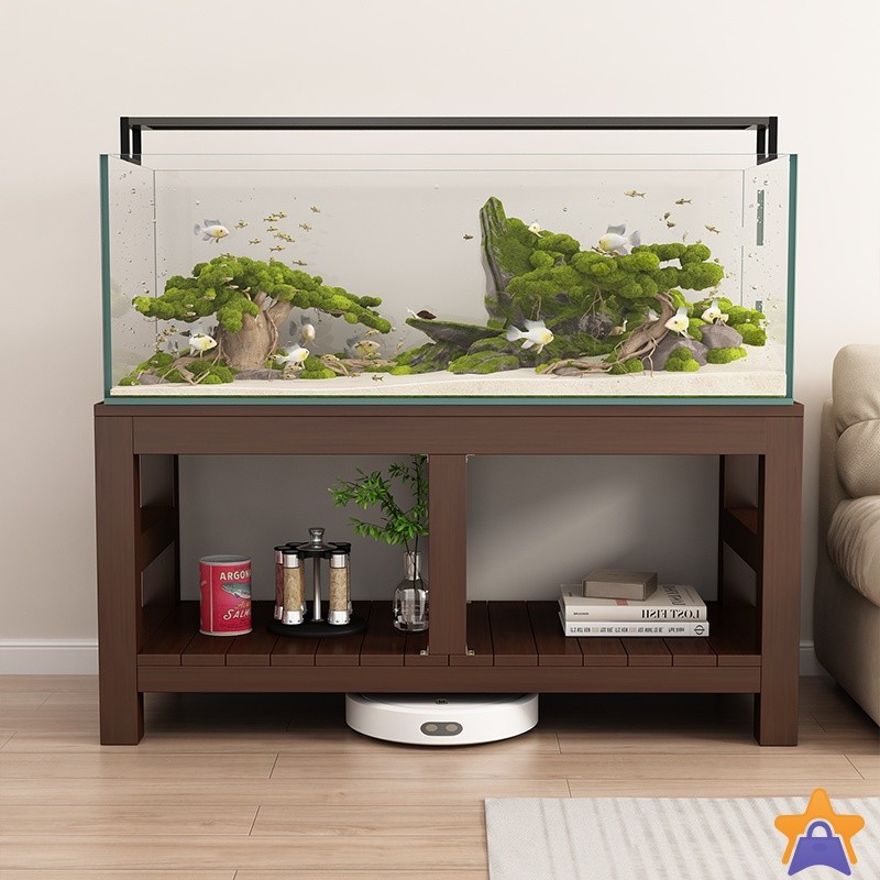 Solid wood fish tank rack fish tank base multi-layer table bottom ...