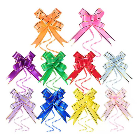 AGM Colourful Pull Ribbon Wrapping 10pcs pack Riben Satin Organza Gift ...