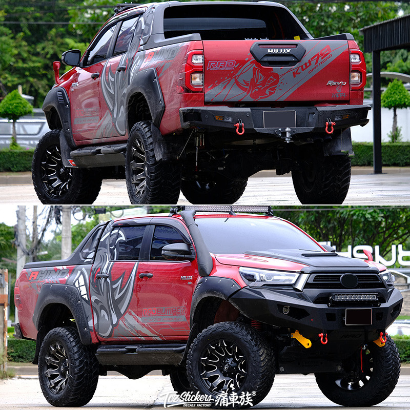 Pickup truck stickers FOR Navara Hilux D-MAX Raptor F150 personalized ...