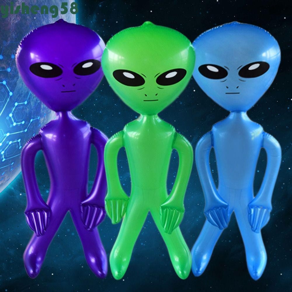 2 Aliens Gonflables Décoratifs - 55 Cm De Haut - PVC - Pour Fête Halloween, Thème Extraterrestre Ou Décoration Originale - 10