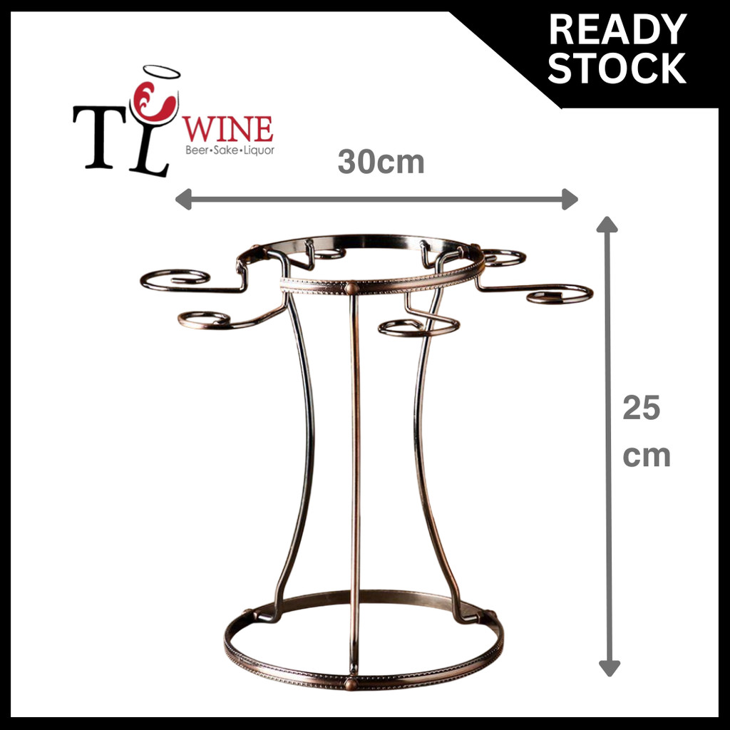 6 Hooks Decanter Rack (NOT included Wine Glass!) Ready Stock! | Shopee ...
