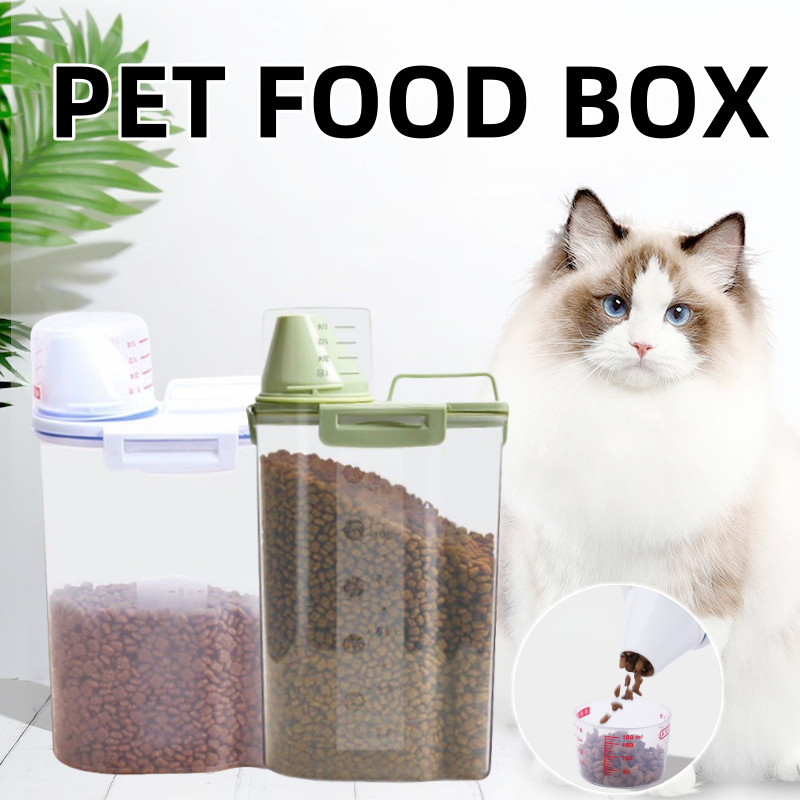 2.3/2.5L Pet Food Storage Box Dry Food Sealed Moisture Proof with ...
